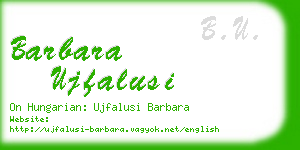 barbara ujfalusi business card